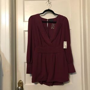 Burgundy romper